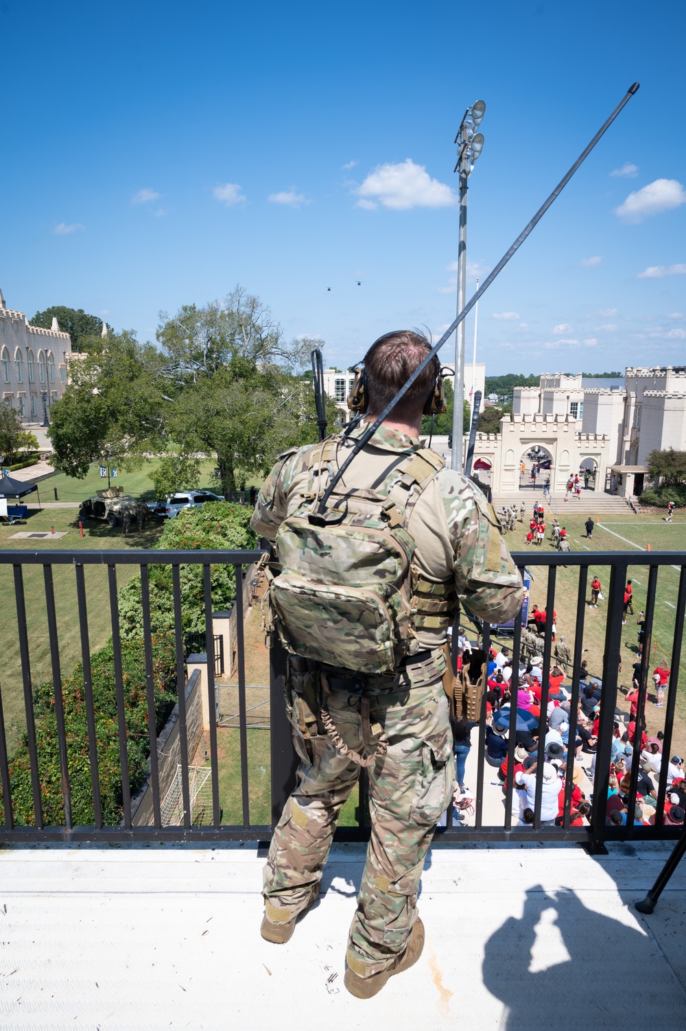 Georgia Air National Guard leaders, recruiters, and Airmen visit Georgia Military College football game