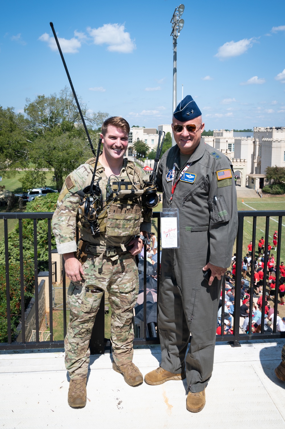 Georgia Air National Guard leaders, recruiters, and Airmen visit Georgia Military College football game