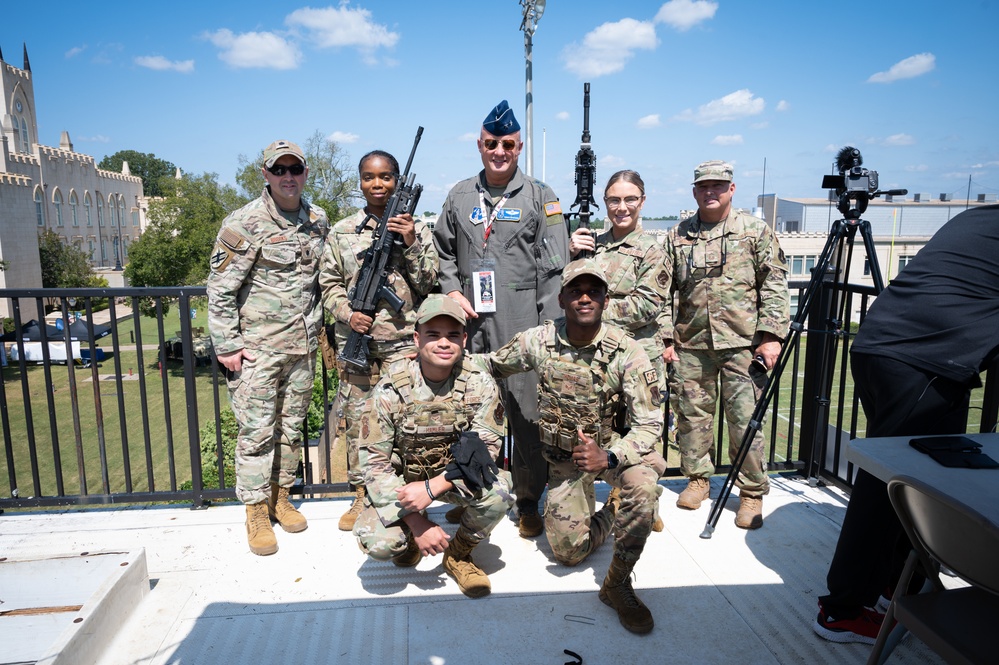 Georgia Air National Guard leaders, recruiters, and Airmen visit Georgia Military College football game