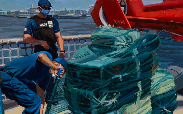 US Coast Guard Art Program 2022 Collection, Ob ID# 202205, &quot;Wrapping it up,&quot; Kathleen Denis (5 of 38)