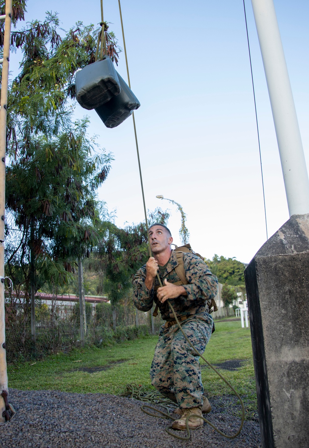 MARFORPAC Marines participate in the French Armed Forces Pentathlon Course