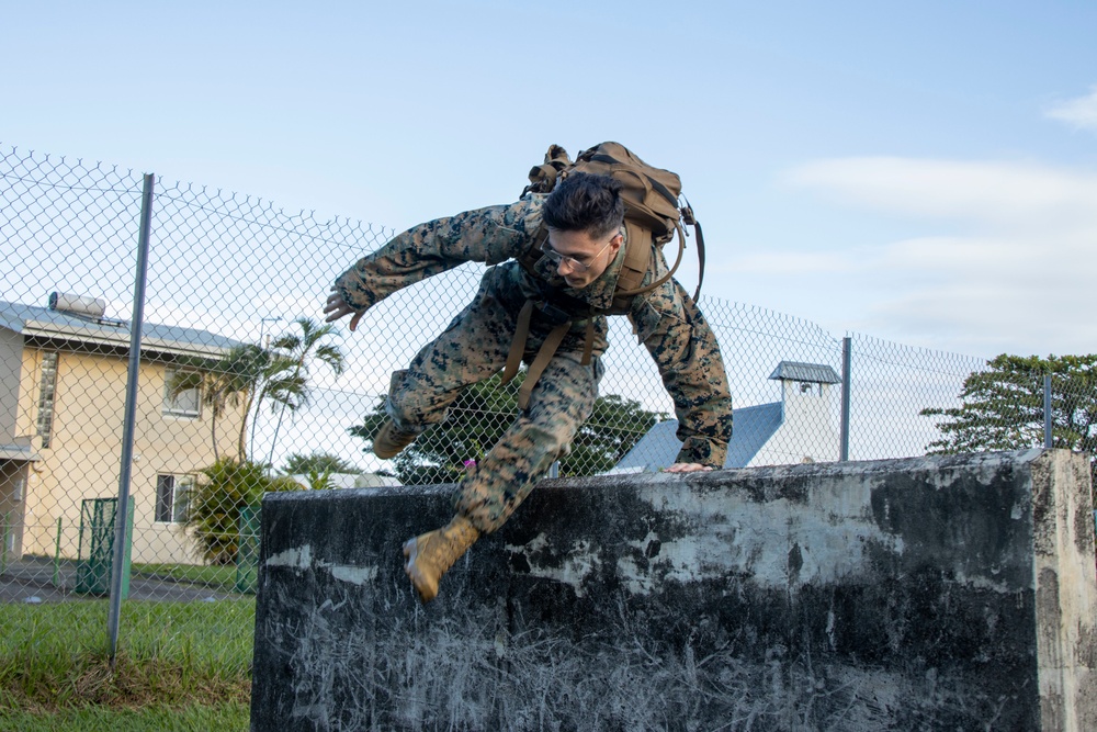 MARFORPAC Marines participate in the French Armed Forces Pentathlon Course