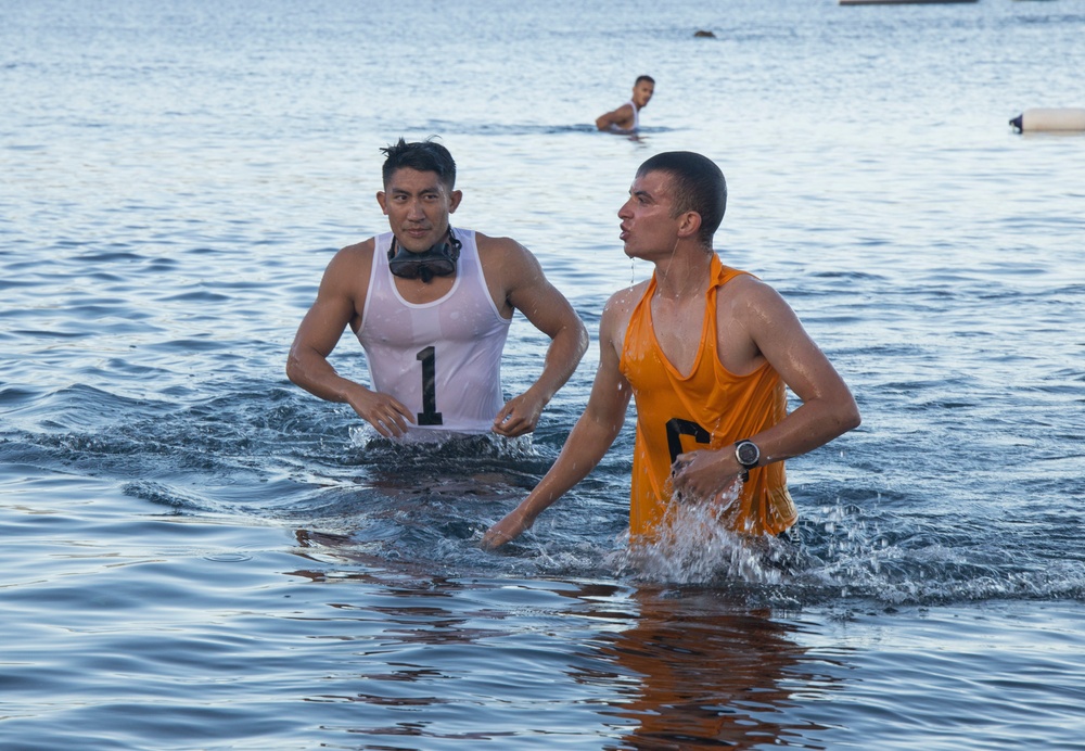 MARFORPAC Marines and French Armed Forces participate in a Run-Swim-Run