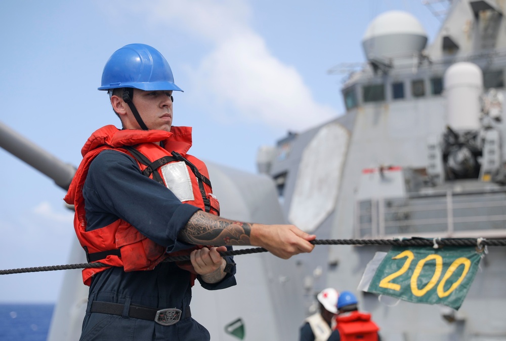 USS Barry (DDG 52) Conducts Underway Replenishment with USNS Rappahannock (T-AO 207)