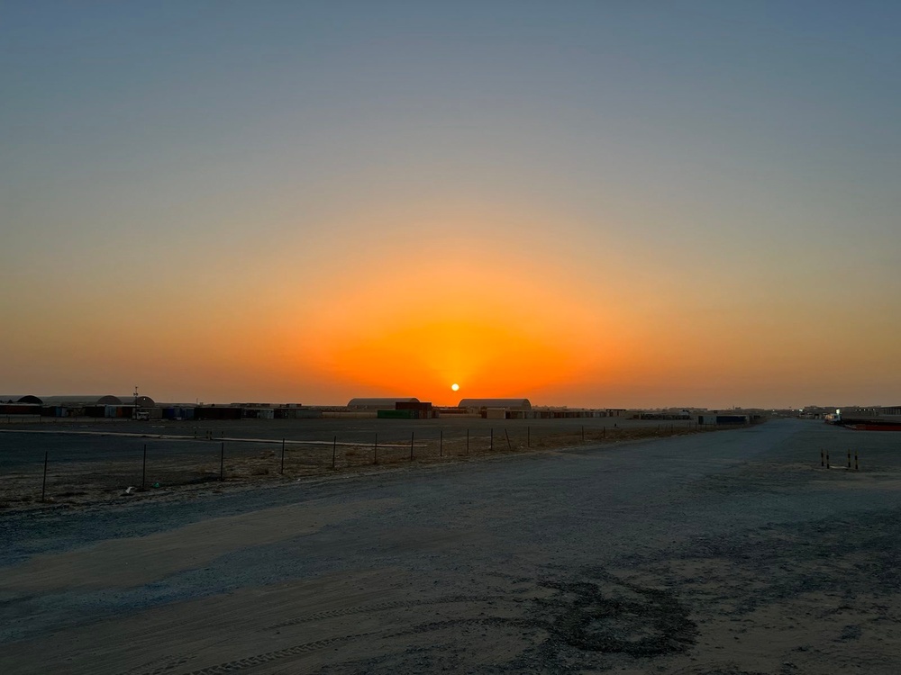 Sunset on Camp Arifjan