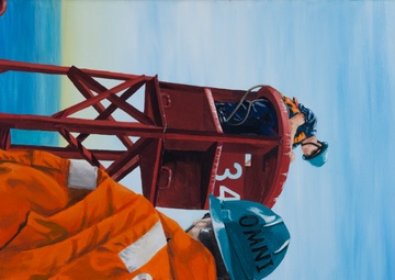 US Coast Guard Art Program 2022 Collection, Ob ID# 202210, "Buoy 34," Don Hatcher (10 of 38)