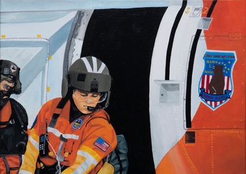 US Coast Guard Art Program 2022 Collection, Ob ID# 202212, "Kodiak rescue," Don Hatcher (12 of 38)