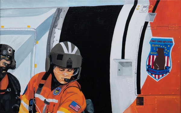US Coast Guard Art Program 2022 Collection, Ob ID# 202212, "Kodiak rescue," Don Hatcher (12 of 38)
