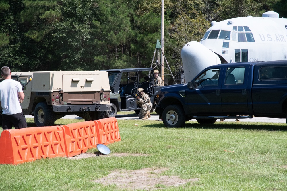 U.S. Air Force Airmen with the 116th Security Forces Squadron participate in Exercise Firefox