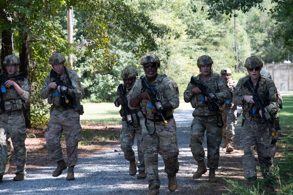 U.S. Air Force Airmen with the 116th Security Forces Squadron participate in Exercise Firefox