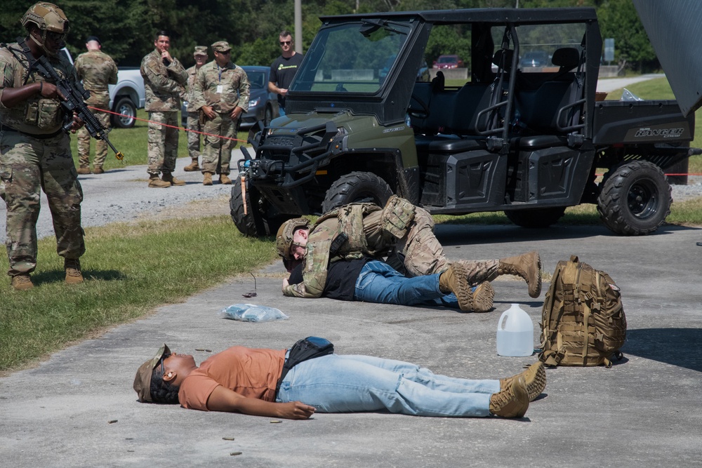 U.S. Air Force Airmen with the 116th Security Forces Squadron participate in Exercise Firefox