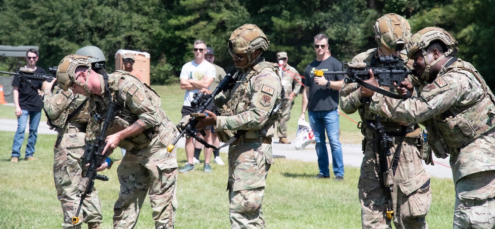 U.S. Air Force Airmen with the 116th Security Forces Squadron participate in Exercise Firefox