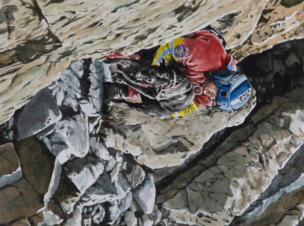 US Coast Guard Art Program 2022 Collection, Ob ID# 202213, &quot;Saving Grace,&quot; Tom Hedderich (13 of 38)