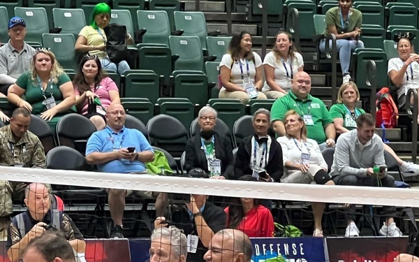 James D. Rodriguez, Assistant Secretary for VETS, Partakes in the Seated Volleyball Exhibition Game