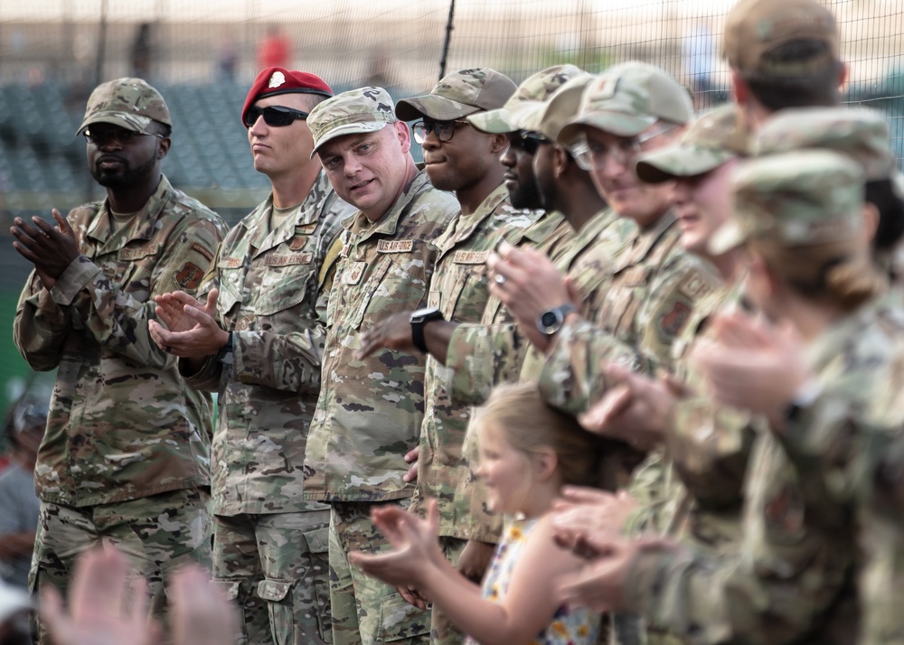 Kentucky Air Guardsmen recognized at Louisville Slugger Field