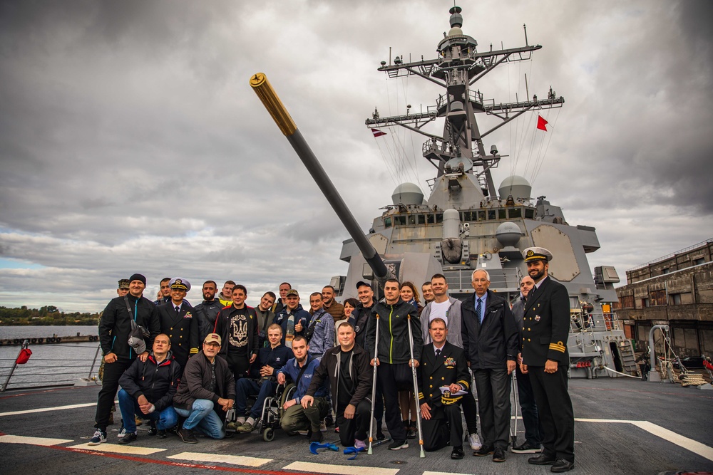 USS Paul Ignatius (DDG 117) hosts tours in Latvia for distinguished visitors