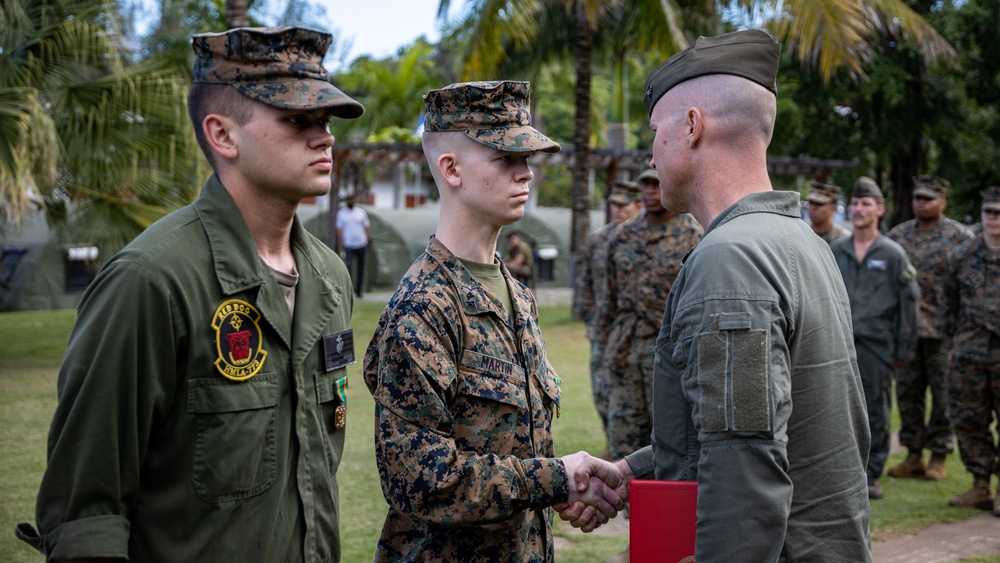 UNITAS 2022: U.S. Marines with Marine Light Attack Helicopter Squadron (HMLA) 773, are Commemorated for Their Efforts During Exercise UNITAS LXIII