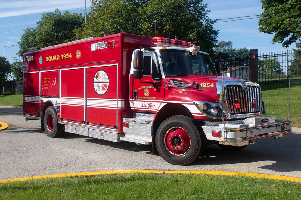 Great Lakes Fire Department responds to reports of a fire at Lovell FHCC