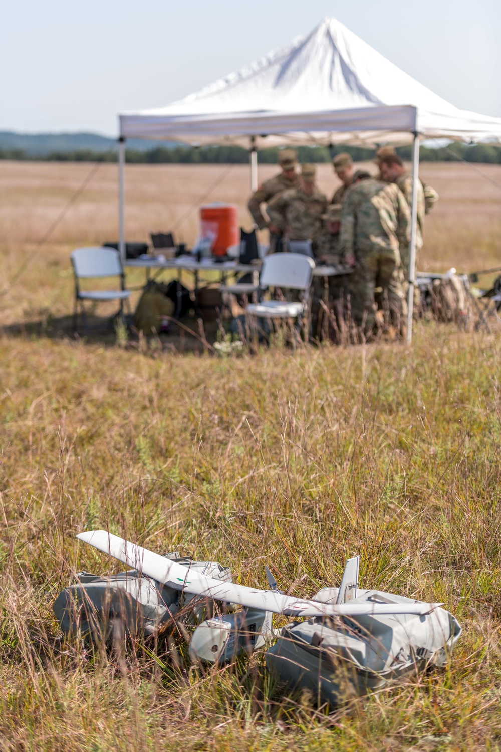 Wisconsin National Guard Soldiers flying RQ-11B Raven Small Unmanned Aircraft System