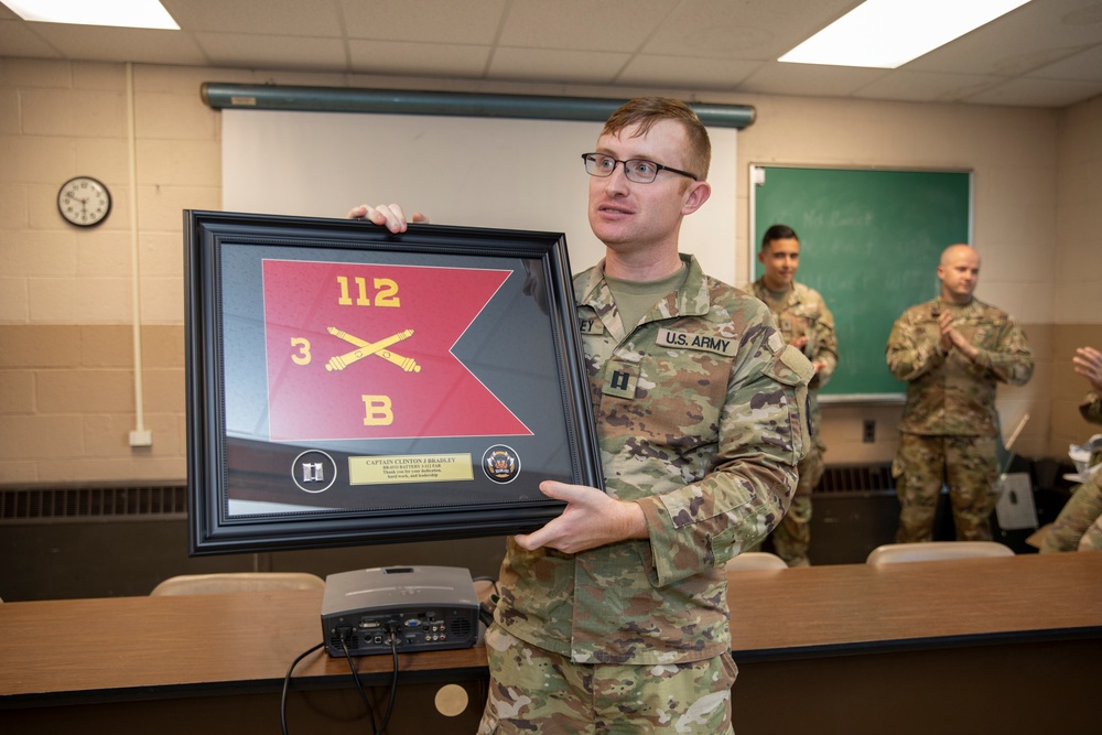 Bravo Battery, 3rd Battalion, 112th Field Artillery Regiment Change of Command Ceremony