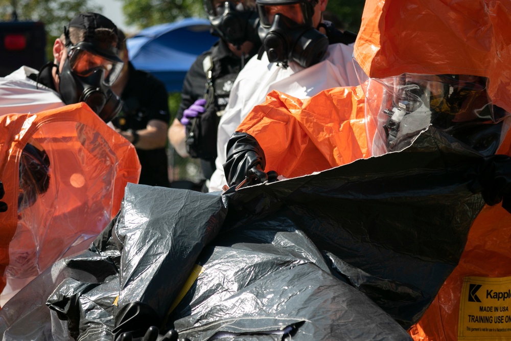 55th Civil Support Team helps decontaminate water plant during training event