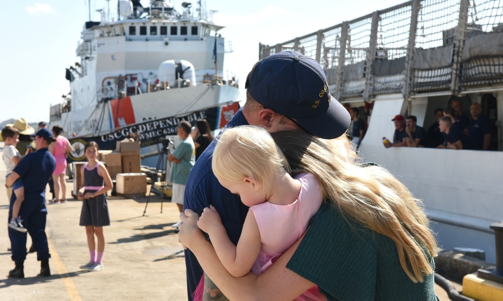 USCGC Legare returns from three-month counter narcotics deployment