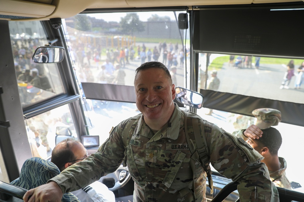 369th Sustainment Brigade Farewell Ceremony Departure