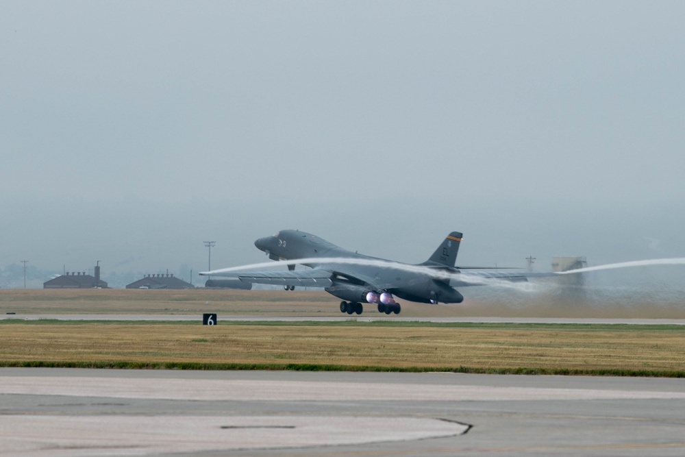 B-1B Lancers Support the U.S. Navy Live-Fire Mine Exercise