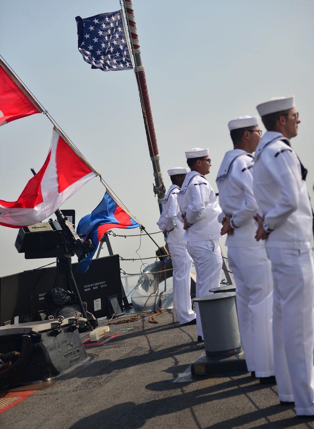 Manning the Rails Aboard USS Lassen