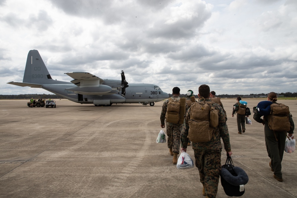 MRF-D 22: Marines conduct TRANSPAC Redeployment flight