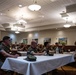 3rd MLG Senior Enlisted Leaders speak with SG(X) Staff NCOs at a Linchpin PME