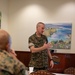 3rd MLG Senior Enlisted Leaders speak with SG(X) Staff NCOs at a Linchpin PME