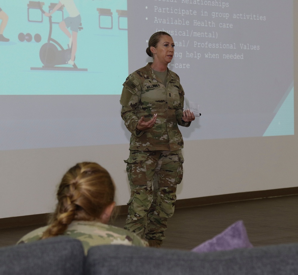 36th CAB Chaplains give a class on suicide prevention