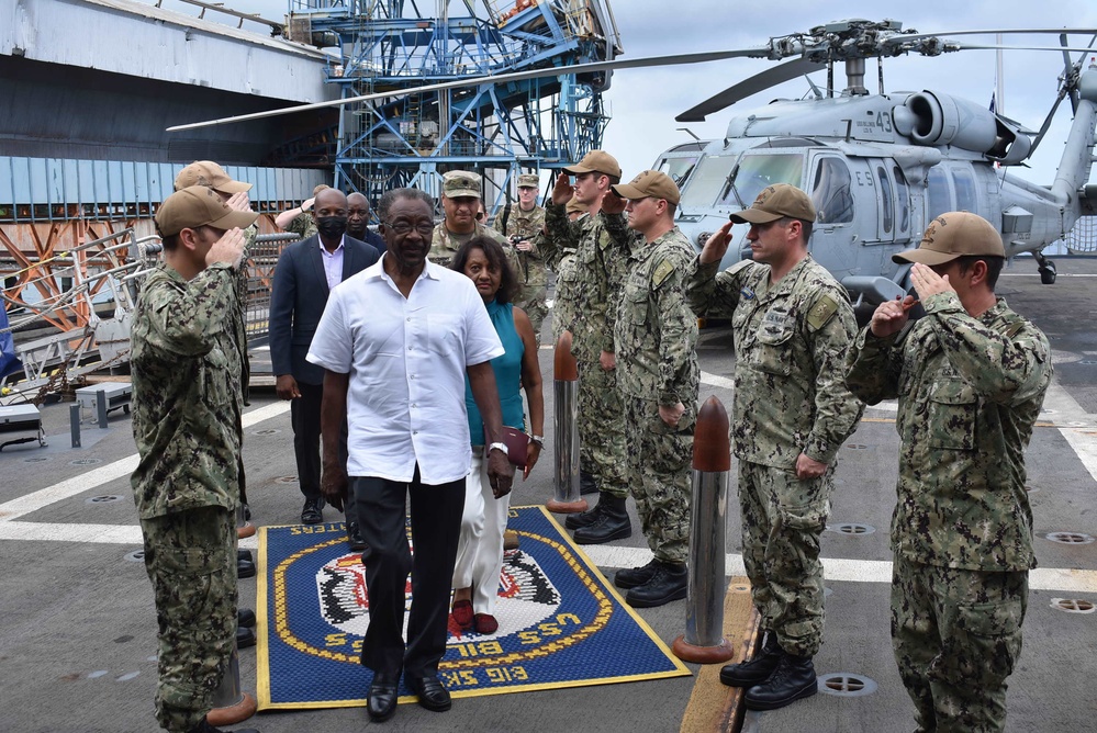 U.S. Ambassador to Jamaica Tours USS Billings