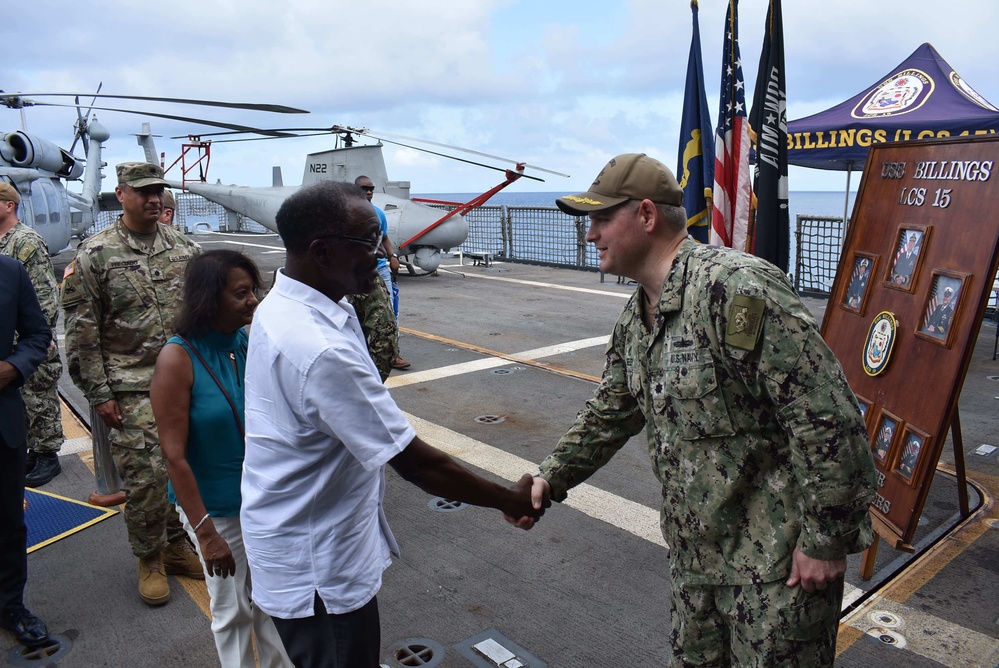 U.S. Ambassador to Jamaica Tours USS Billings