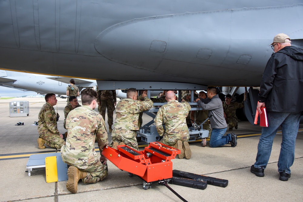 Guardsmen from Five Different Units Train on Installing a Large Aircraft Infrared Countermeasure System