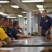 MCPON Duane Bushey, 7th Master Chief Petty of the Navy, speaks to CPO Selectees aboard Battleship Wisconsin