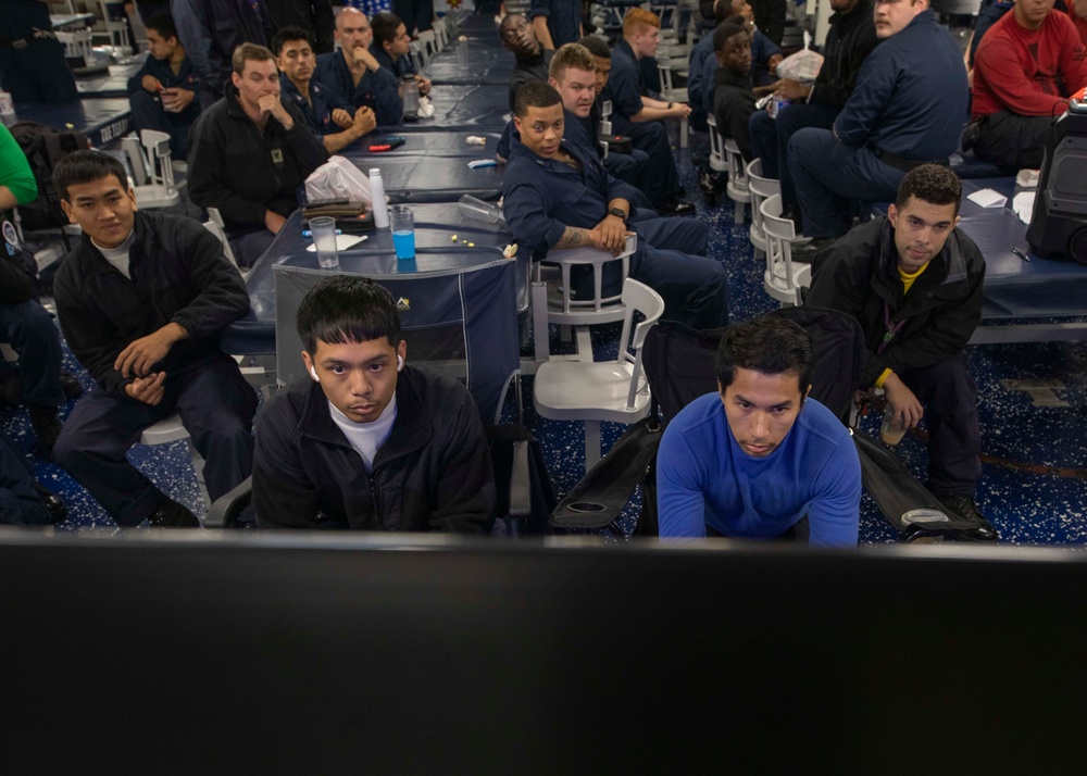 US Navy Sailors Play in a Super Smash Bros. Tournament Aboard USS George H.W. Bush