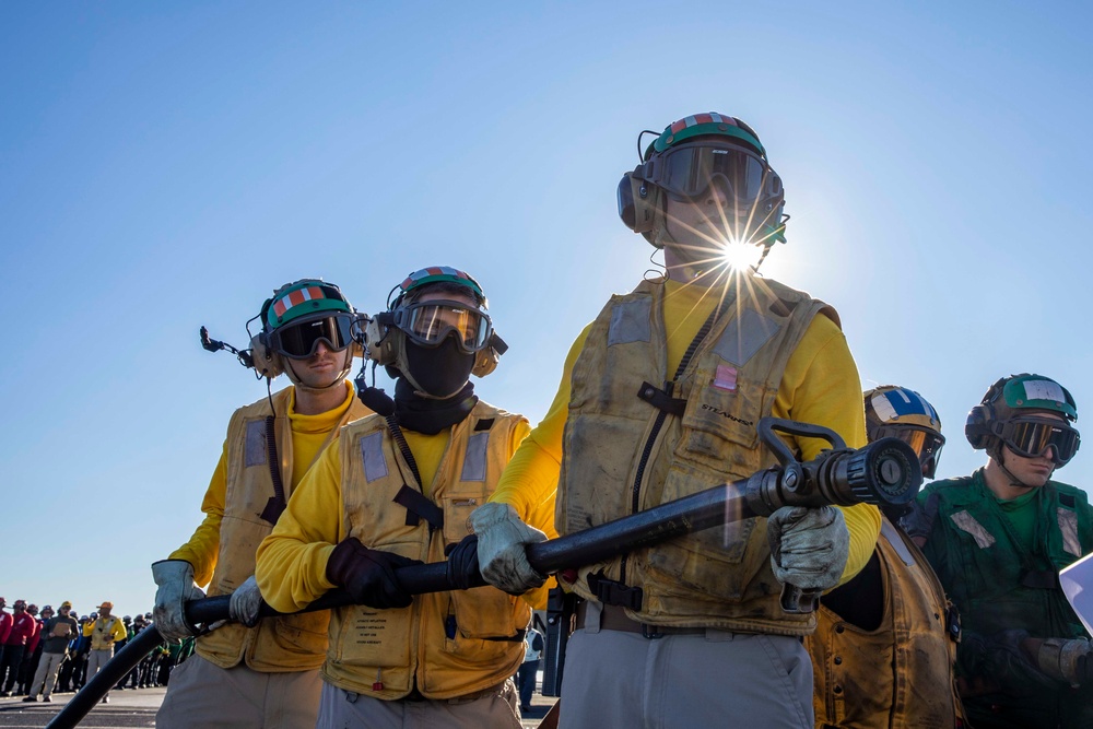 USS George H.W. Bush Fire Drill