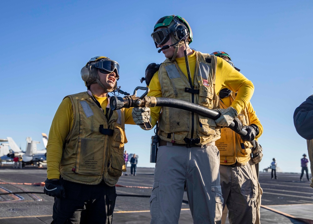 USS George H.W. Bush Fire Drill