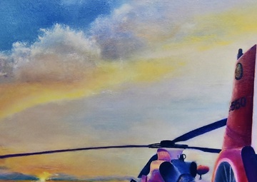 US Coast Guard Art Program 2020 Collection, Ob ID# 202003, &quot;By dawn's early light,&quot; Dennis Boom (3 of 30)