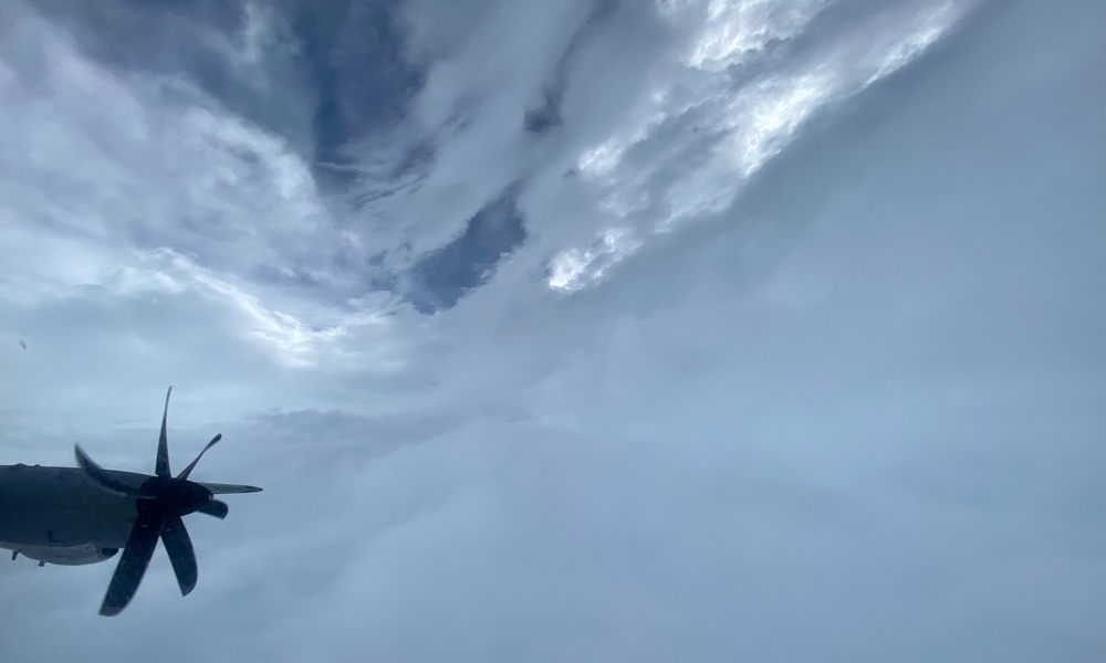 Inside the eye of Hurricane Fiona