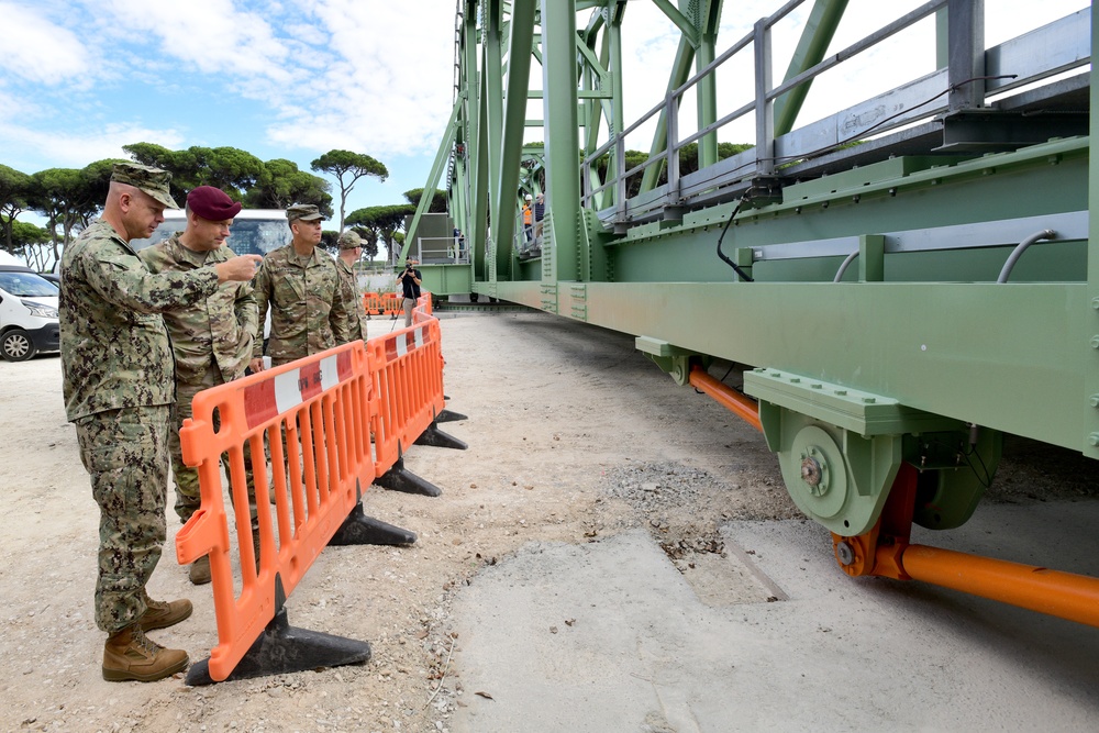 U.S. Army Southern European Task Force, Africa Commanding General Maj. Gen. Todd R. Wasmund visits Camp Darby