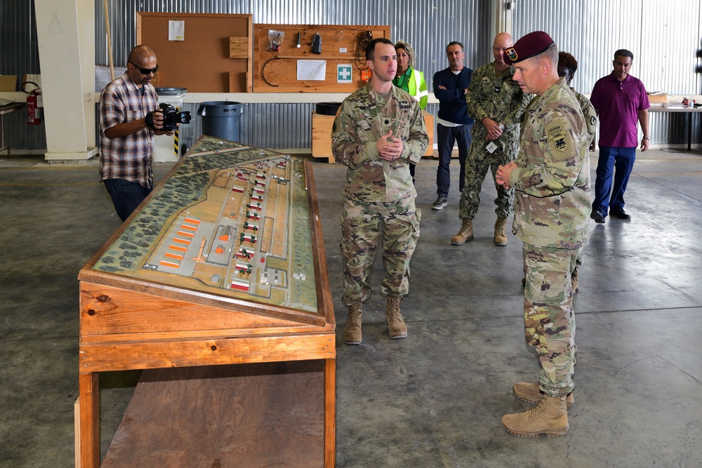 U.S. Army Southern European Task Force, Africa Commanding General Maj. Gen. Todd R. Wasmund visits Camp Darby