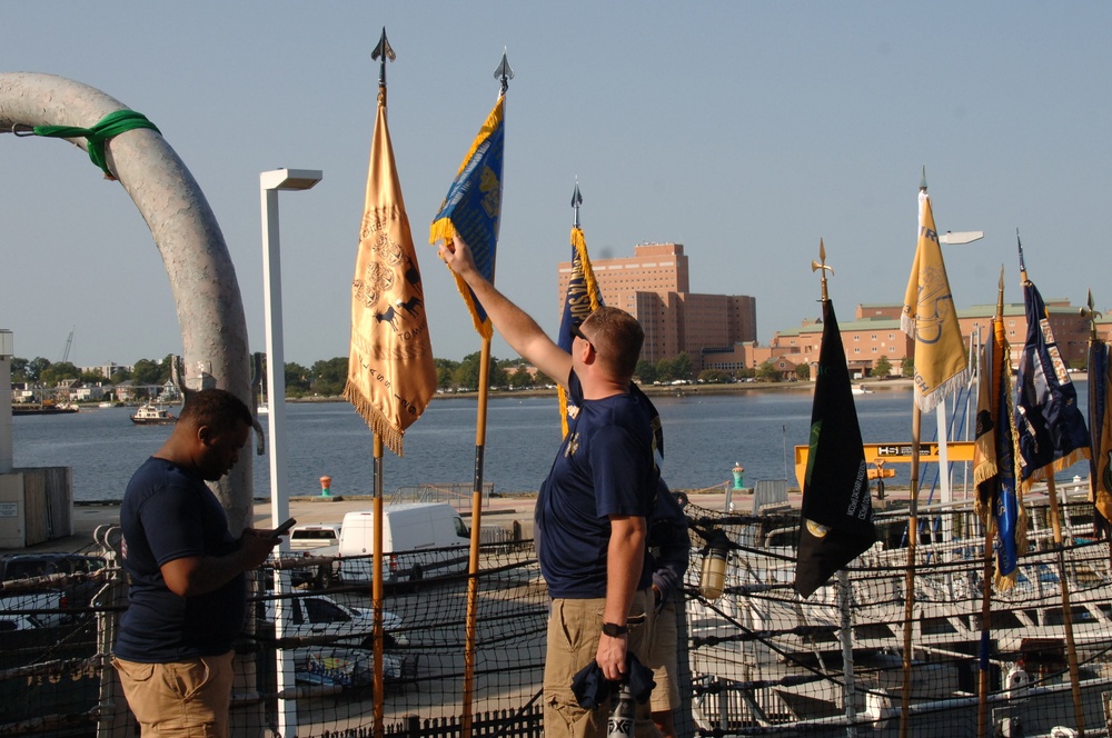 Guidons on display during 21st Annual CPO Heritage Days Event