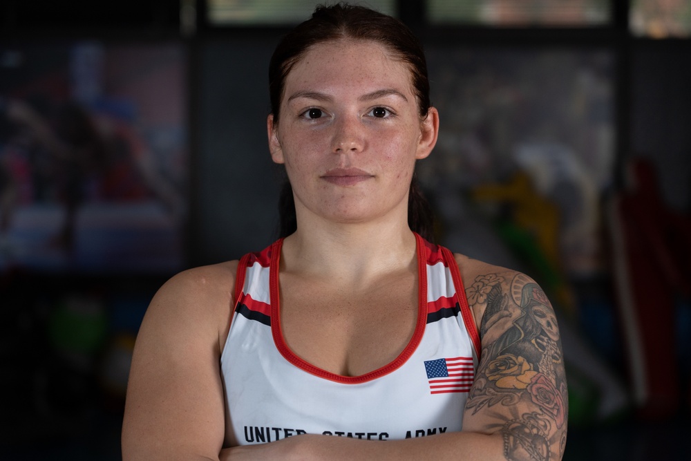 Spc. Alexandria Liles prepares for U23 Wrestling World Championships