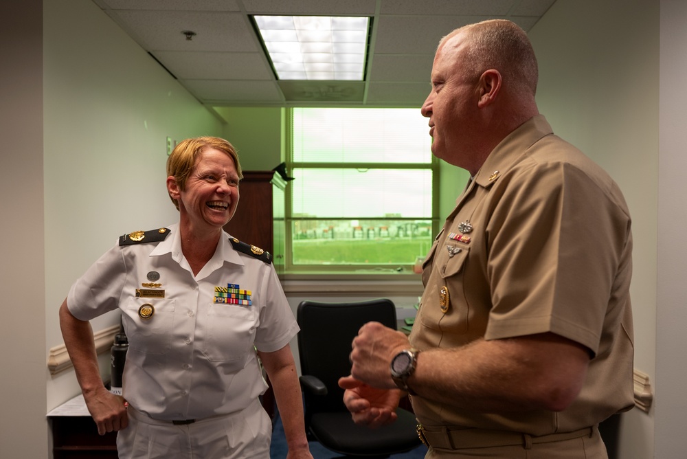 MCPON James Honea meets with Warrant Officer of the Royal Australian Navy Deb Butterworth