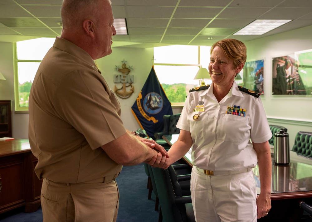 MCPON James Honea meets with Warrant Officer of the Royal Australian Navy Deb Butterworth