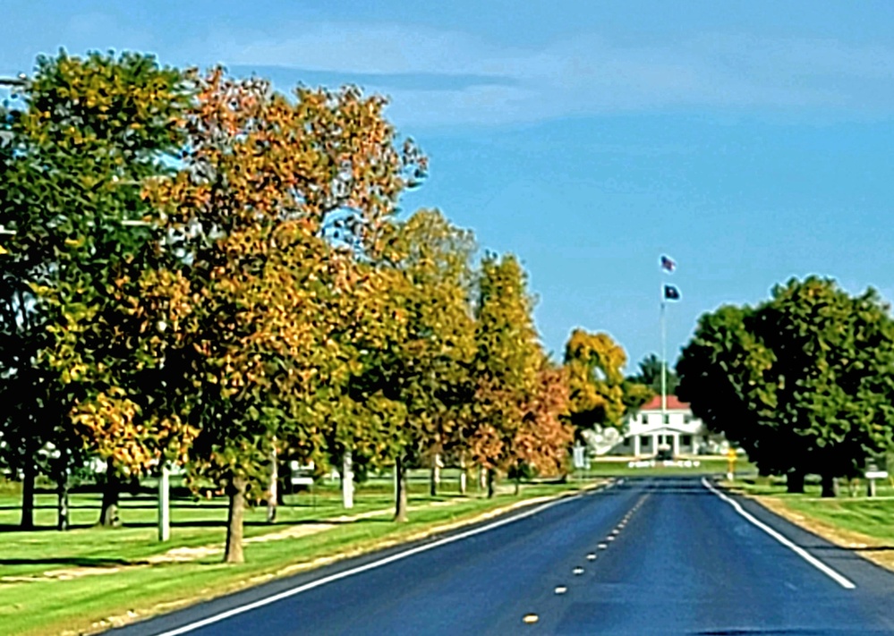 Fall Colors and the American Flag at Fort McCoy