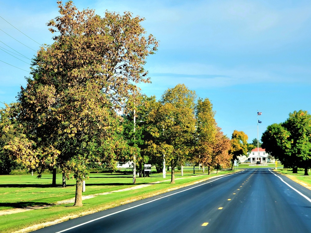 Fall Colors and the American Flag at Fort McCoy